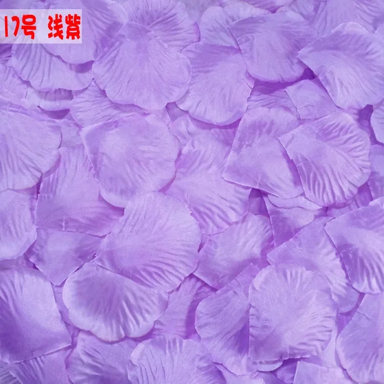 Pétales de Rose Artificiels en Tissu, coloris lilas