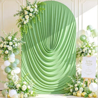 Housse d'Arche de Mariage Drapée en Spandex, coloris vert clair
