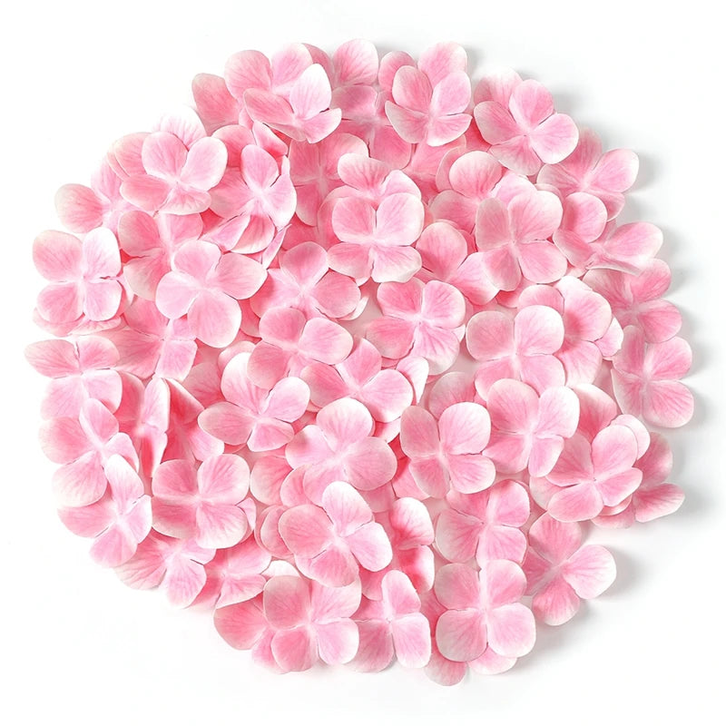 Pétales d'Hortensia Artificiels en Soie 4,5 cm, Lot de 50 à 200, 11 Coloris