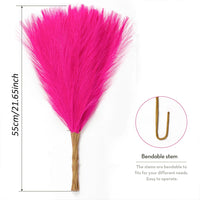 Pampa Artificielle Fuchsia, Rouge ou Orange, coloris fuchsia