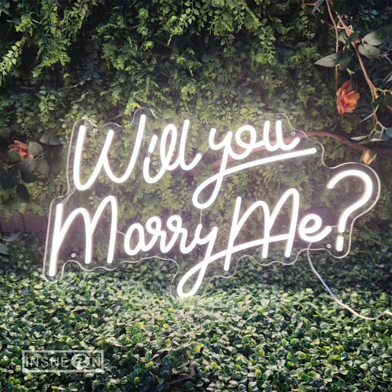 Néon Manuscrit « Will You Marry Me ? », vue complémentaire 5