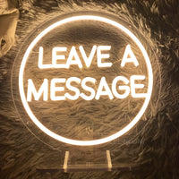 Néon « Leave a Message » pour Mariage, Cercle ou Manuscrit, 11 Couleurs, USB