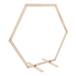 Arche de Mariage en Bois Hexagonale Naturel, 215 x 185 cm