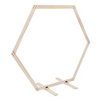Arche de mariage en bois hexagonale naturel