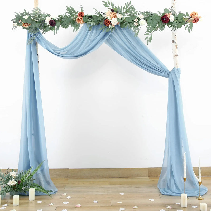 Voilage Drapé pour Arche de Mariage et Plafond, coloris bleu ciel