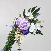 Composition de Fleurs pour Arche de Mariage, Violet et Lilas, vue complémentaire 2