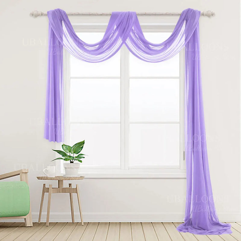 Voilage pour Arche de Mariage de 71 × 579 cm, coloris lilas