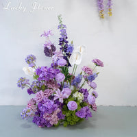 Compositions Florales Violettes pour Arche de Mariage, vue complémentaire 2