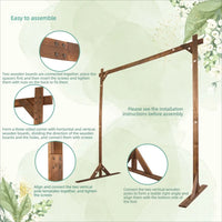 Arche de Mariage en Bois Champêtre, Portique de 220 x 215 cm, vue complémentaire 5