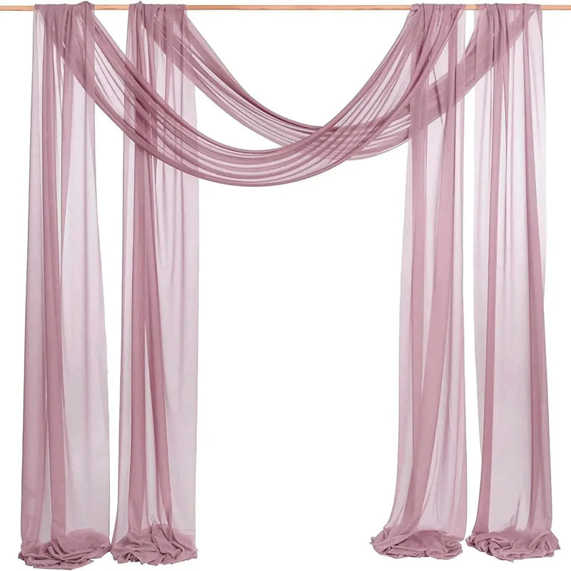 Voilage Mariage pour Arche et Porte en Polyester, coloris mauve