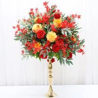 Fleurs pour Arche de Mariage Rouge et Orange, 4 Articles à la Pièce