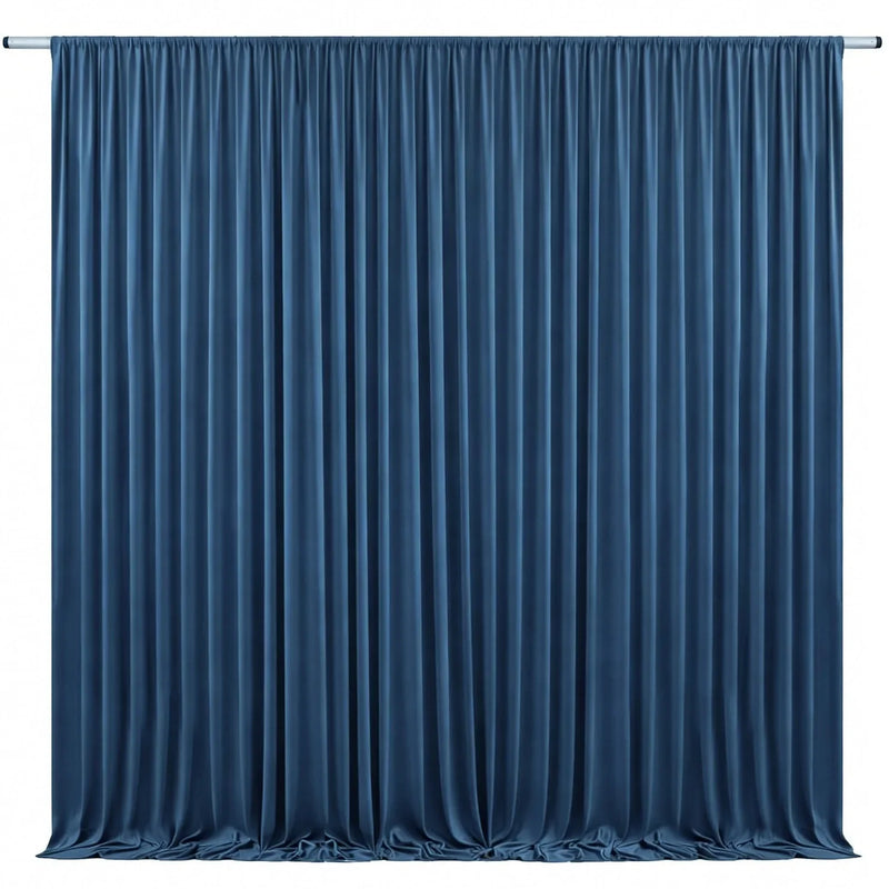 Toile de fond de mariage extensible à poche à tringle, en 18 coloris