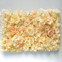 Mur de Fleurs Artificielles, coloris champagne