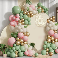 Kit Arche de Ballons Vert Sauge, Rose, Sable et Or, 125 Pièces, vue complémentaire 2