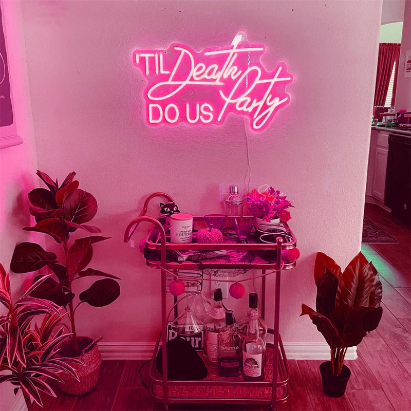 Néon Mariage « 'Til Death Do Us Party », coloris rose