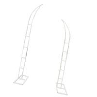 Arche de Mariage Semi-Ouverte en Métal, Paire de 180 et 210 cm, Blanc, Doré ou Noir