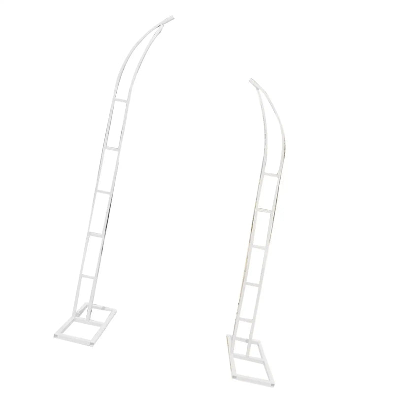 Arche de Mariage Semi-Ouverte en Métal, Paire de 180 et 210 cm, Blanc, Doré ou Noir