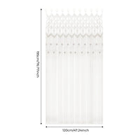 Toile de Fond Mariage en Macramé Blanc Bohème, 120 × 195 cm, vue complémentaire 2
