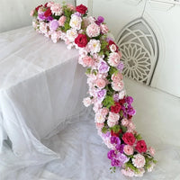 Fleurs pour Arche de Mariage, coloris rose, fuchsia et rouge