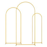 Lot de 3 Arches de Mariage en Métal, Doré, Blanc ou Noir, coloris doré