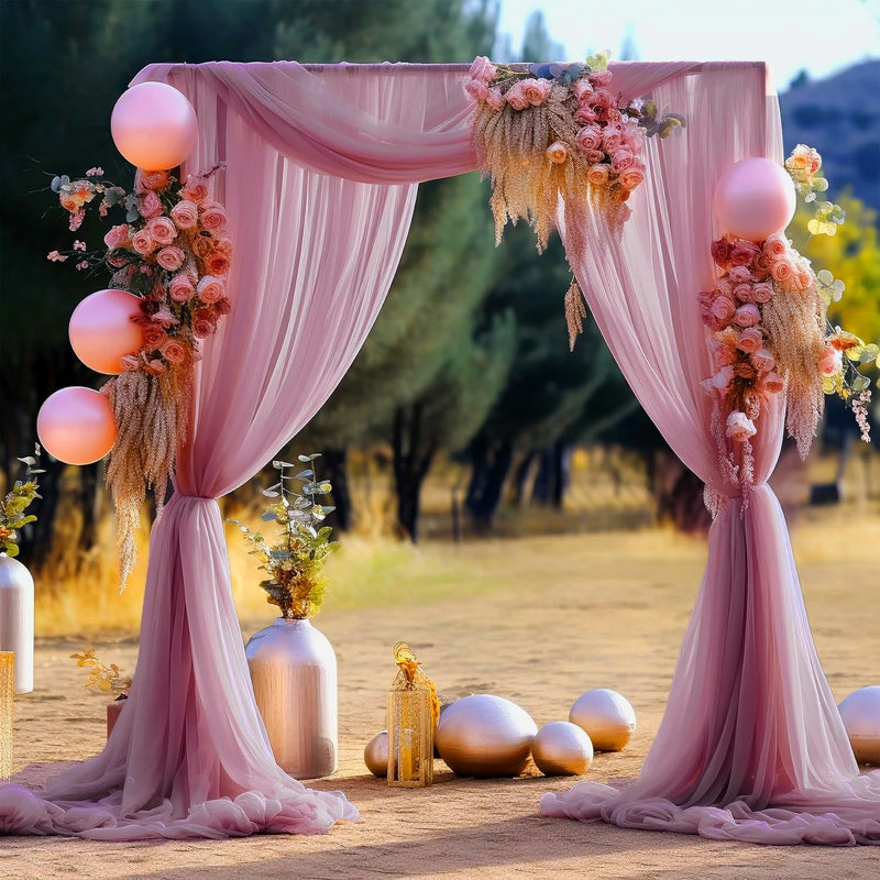 Voilage Drapé pour Arche de Mariage et Plafond, coloris mauve
