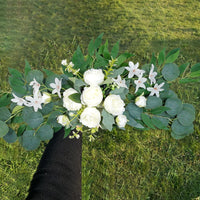Arc Fleuri pour Arche de Mariage, Roses et Eucalyptus, vue complémentaire 2