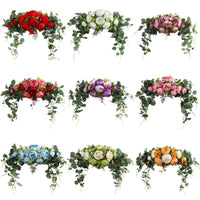 Fleurs pour Arche de Mariage, Pivoines et Eucalyptus de 75 cm, vue d'ensemble