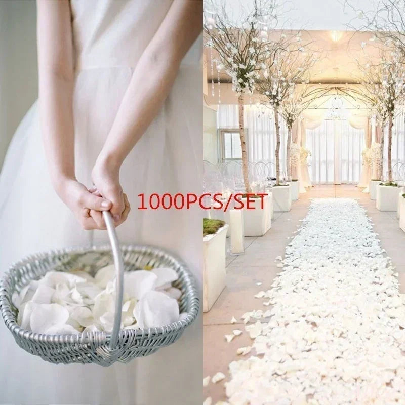 Pétales de Rose Artificiels Blancs en Tissu, vue complémentaire 2