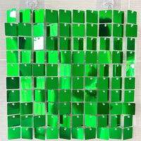 Toile de Fond Mariage à Panneaux Sequins Brillants, coloris vert