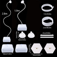 Structure Arche Ballon Souple Blanche, 1,9 m ou 2,8 m, 2 structures : 1 de 1,9 m et 1 de 2,8 m