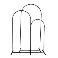 Lot de 3 Arches de Mariage en Métal, Doré, Blanc ou Noir, coloris noir
