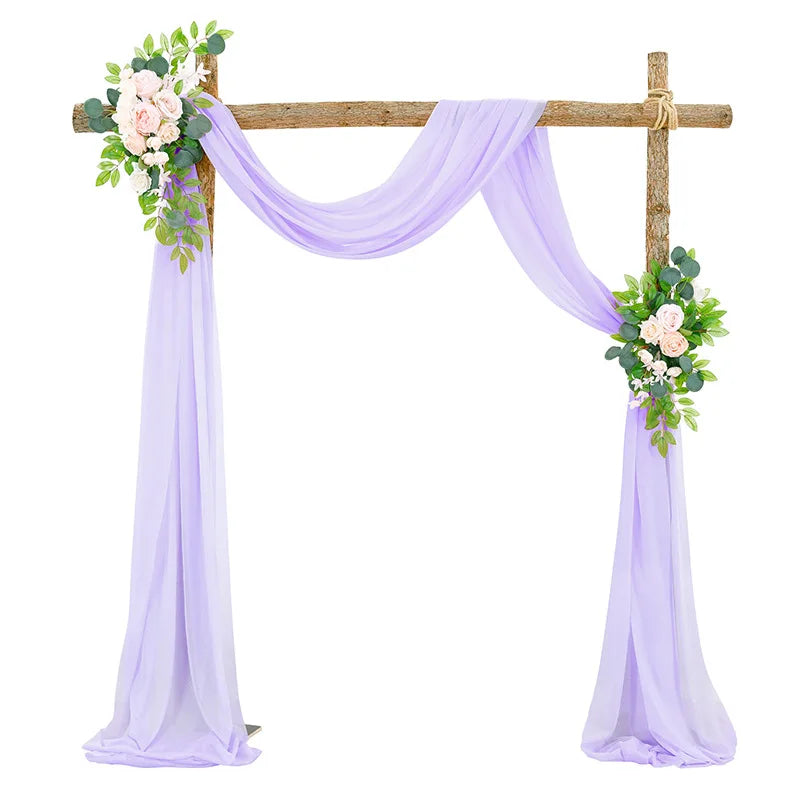 Voilage Mariage pour Arche et Porte en Polyester, coloris lilas