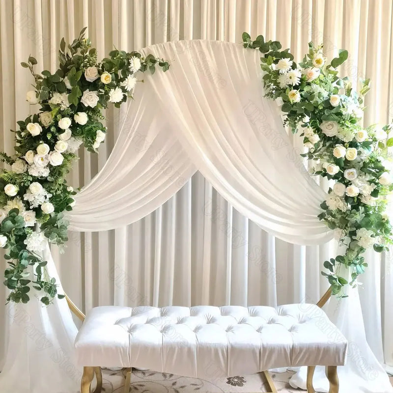 Voilage en Tulle Blanc pour Arche de Mariage, 71 cm de Large, vue complémentaire 3