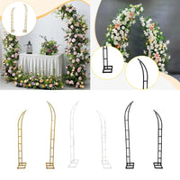 Arche de Mariage Semi-Ouverte en Métal, Paire de 180 et 210 cm, Blanc, Doré ou Noir