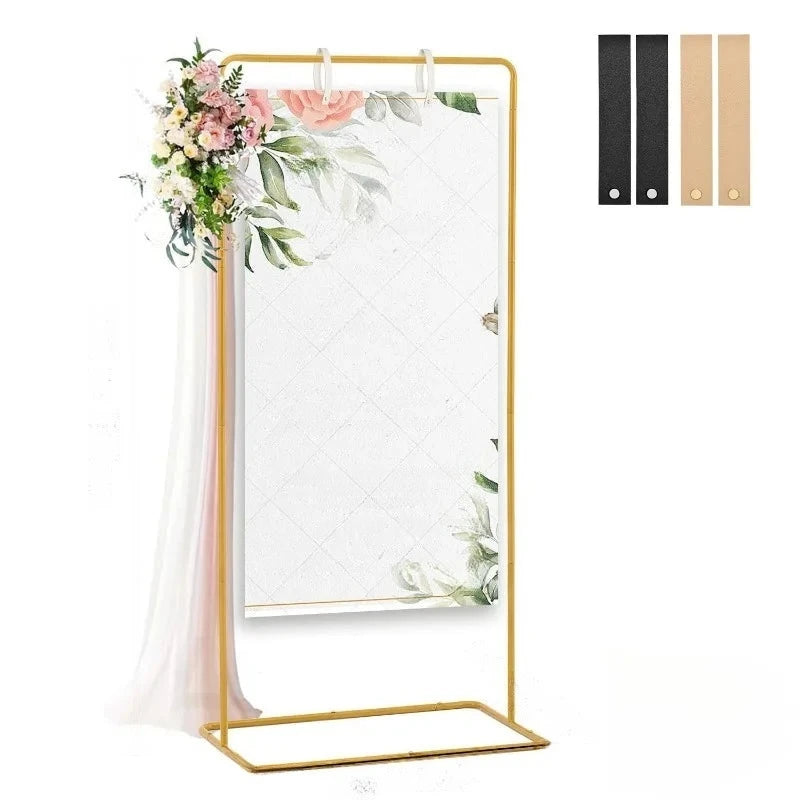 Chevalet Plan de Table Mariage Doré à Sangles, Hauteur 130 ou 180 cm