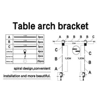 Structure d'Arche de Table Réglable avec Pinces, vue complémentaire 3