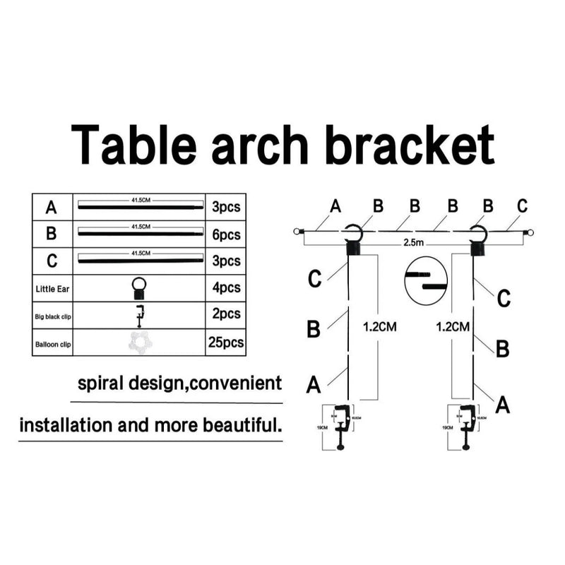 Structure d'Arche de Table Réglable avec Pinces, vue complémentaire 3
