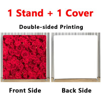 Fond de Photocall Double Face en Aluminium, 243 x 243 cm, 20 Motifs Recto Verso