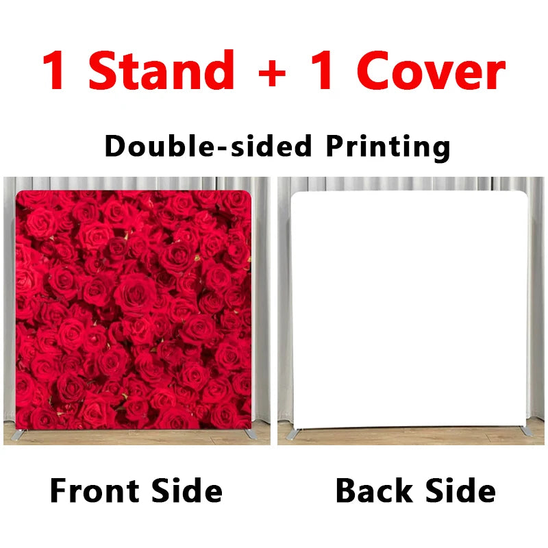 Fond de Photocall Double Face en Aluminium, 243 x 243 cm, 20 Motifs Recto Verso