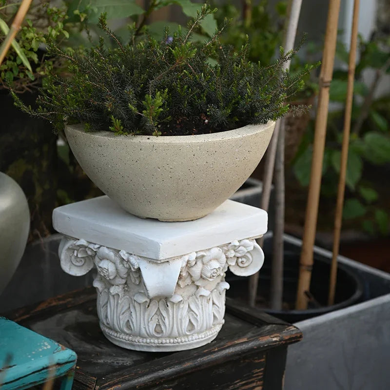 Colonne Romaine Décorative, Piédestal pour Fleurs de Mariage, 18 ou 26 cm
