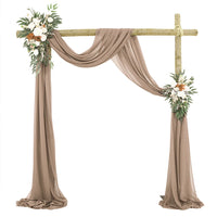 Voilage Chiffon pour Arche de Mariage, 75 cm de Large, coloris taupe