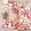 Kit Arche de Ballons Rose, Blanc et Or, de 82 à 143 Pièces, 5 Modèles