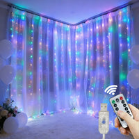 Rideau Lumineux LED Mariage USB avec Télécommande, coloris multicolore