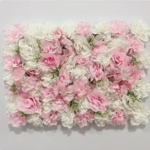 Mur de Fleurs Artificielles, Panneau Haute Densité 60 × 40 cm, 22 Coloris