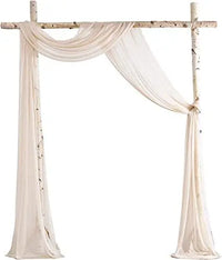 Fleurs et Voilages pour Arche de Mariage, voilage 77 × 600 cm, champagne