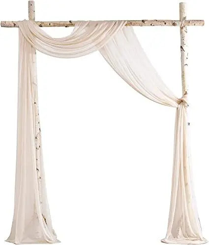 Fleurs et Voilages pour Arche de Mariage, voilage 77 × 600 cm, champagne