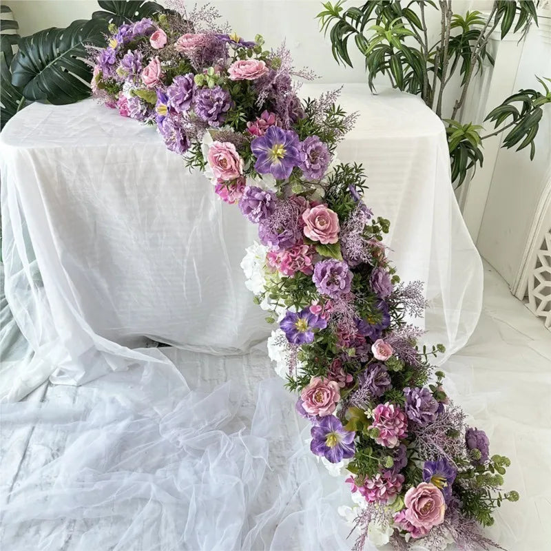 Fleurs pour Arche de Mariage, coloris lilas et rose