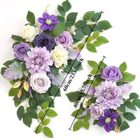 Fleurs pour Arche de Mariage, coloris violet, lilas et ivoire