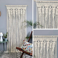 Rideau en Macramé Bohème pour Porte et Fond de Mariage, 6 Tailles de 90 à 130 cm