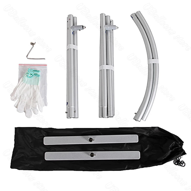 Arche de Mariage en Aluminium Argenté, 3 Tailles de 152 à 213 cm, Housses en Option